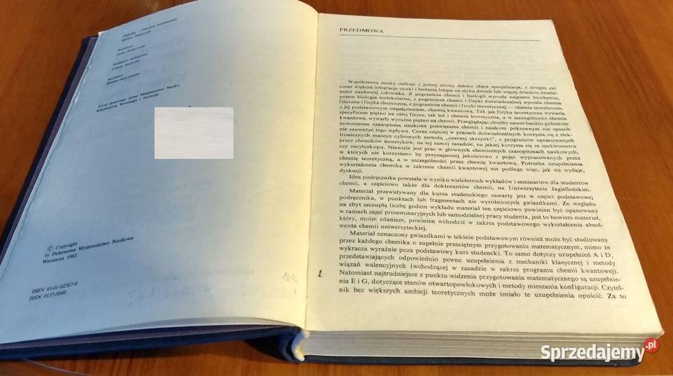 Elementy mechaniki i chemii kwantowej Alojzy Gdańsk sprzedam