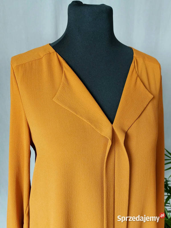 Musztardowa bluzka koszulowa damska z Rozmiar 40(L) łódzkie