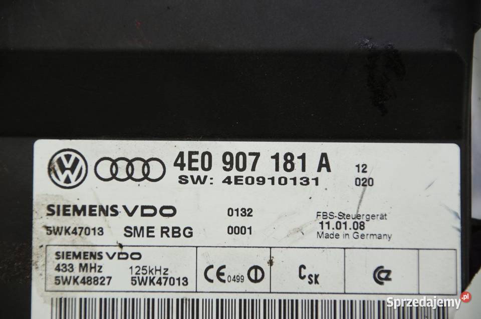 MODUŁ AUDI A8 D3 II LIFT 4E0907181A kujawsko-pomorskie sprzedam
