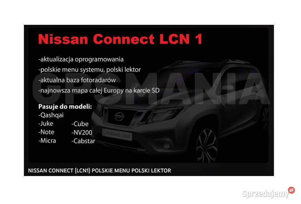 Polskie Menu Nissan Connect LCN1 Polski Język Aleksandrów Łódzki
