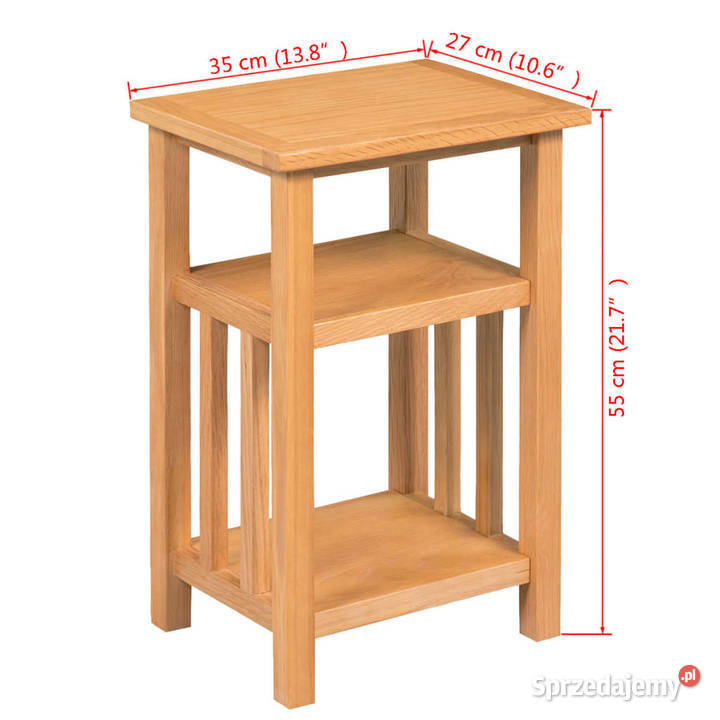 Stolik z półką 27 x 35 x 55 lite drewno dębowe Meble mazowieckie Warszawa