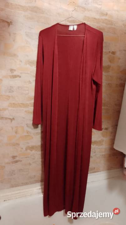 463XL ASOS Design Długa bordowa narzutka z czerwony małopolskie Kraków