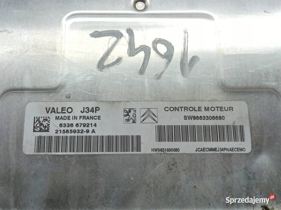 STEROWNIK SILNIKA 9663306680 14 B 73 Citroen C2