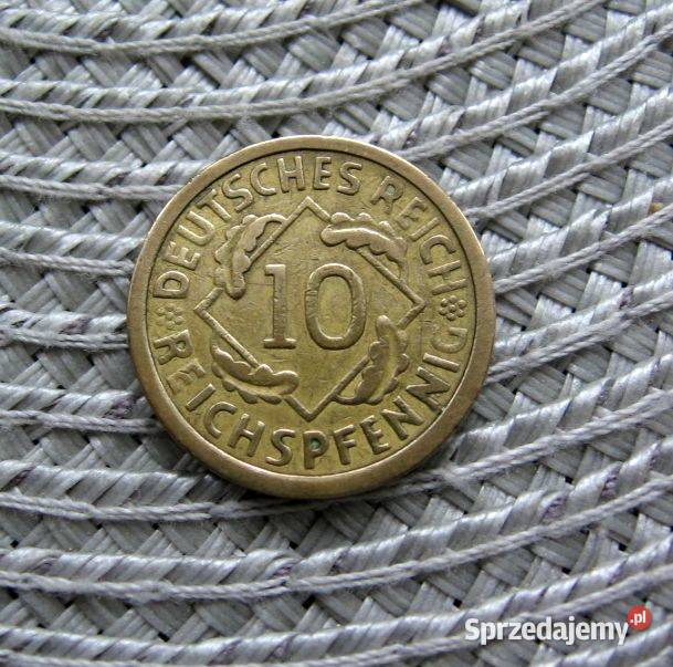 Niemcy Weimar 10 Reichspfennig 1925r A i D Kalisz