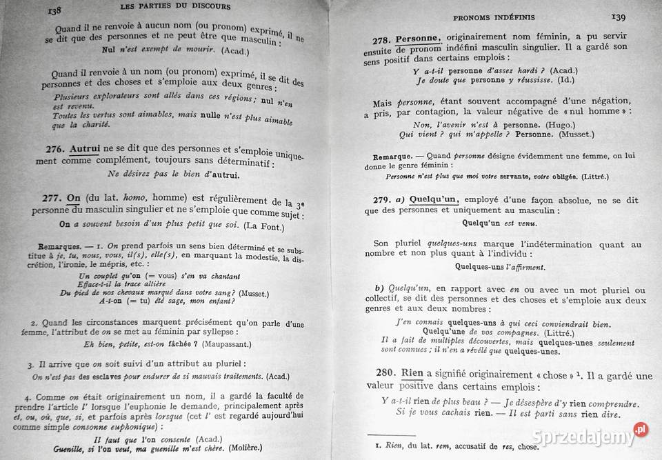 Precis de grammaire francaise Maurice Grevisse miękka Chełm