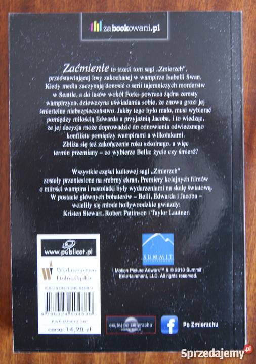 Stephenie Meyer Zaćmienie Rok wydania 2008 Proza i poezja Parczew sprzedam
