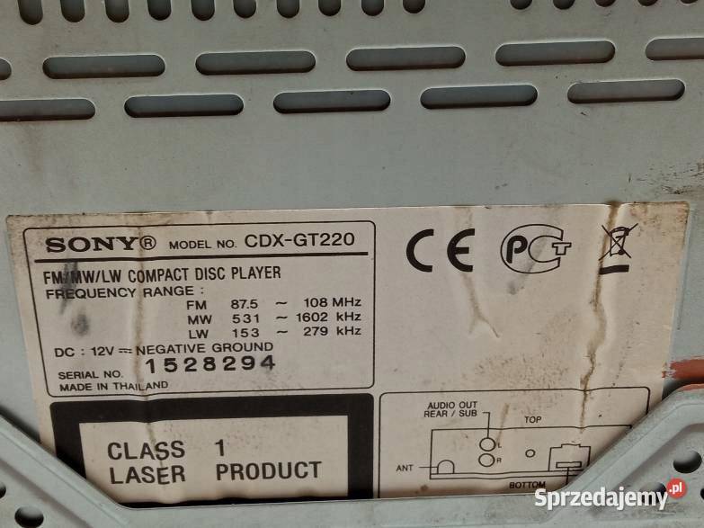 RADIO SONY CDX GT220 VW Volkswagen Lupo I sprzedam