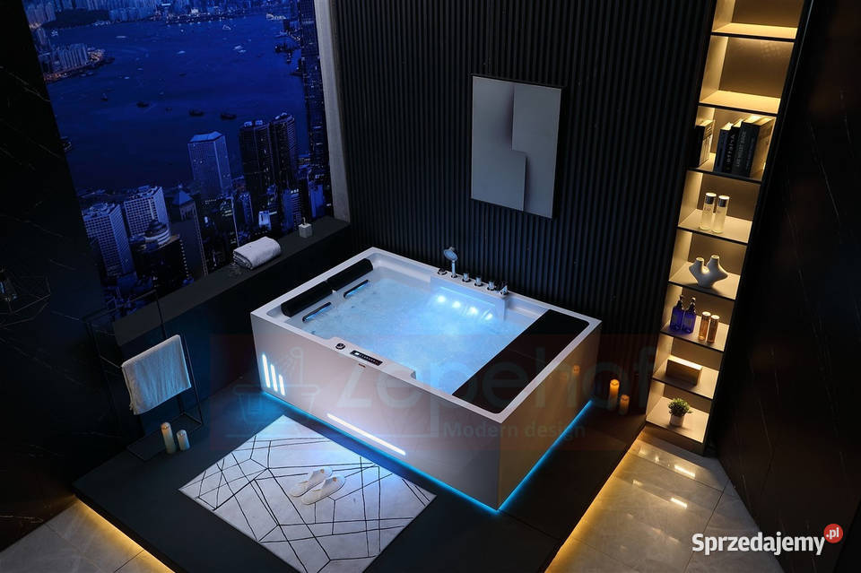 Wanna z hydromasażem EBD628 L prostokątna Wanny Grabówka