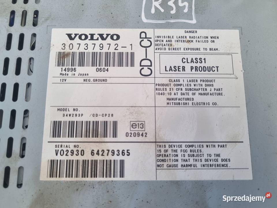 Volvo XC90 I CD radioodtwarzacz CZYTNIK PŁYT CD Sprzęt audio fabryczny Janów sprzedam