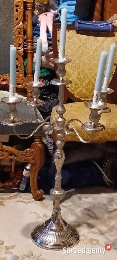 ŚWIECZNIK 79 WYSOKI CIĘZKI VINTAGE 30 LETNI Środa Wielkopolska sprzedam