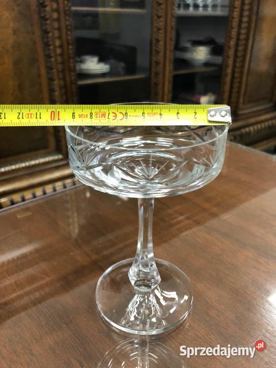 Kryształowe kieliszki pucharki PRL Ząbki