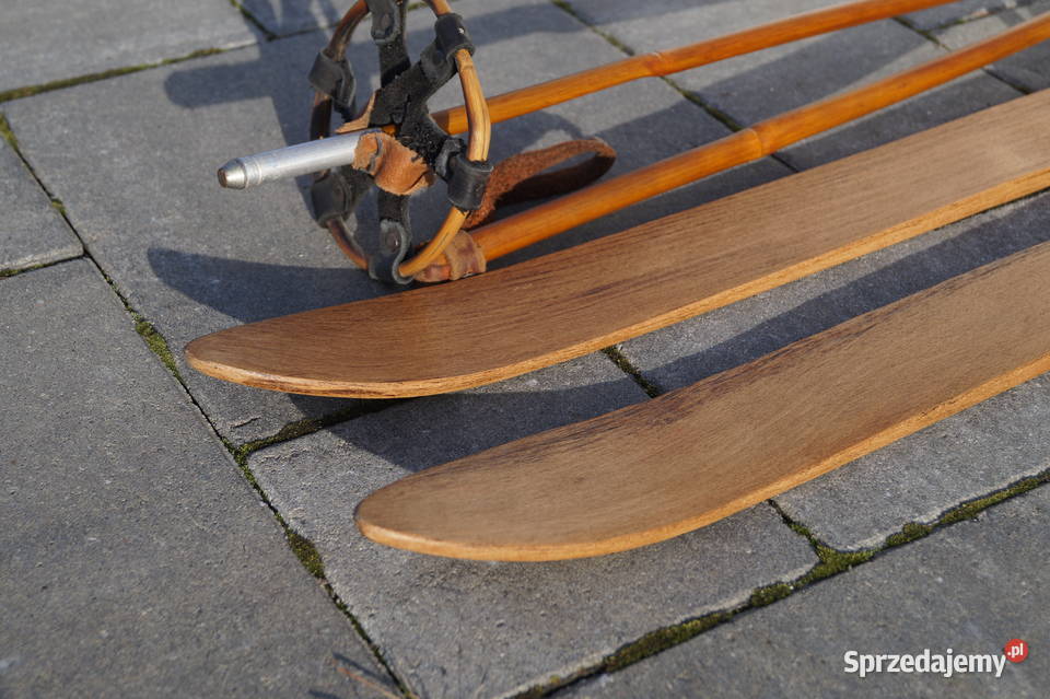 Stare narty dziecięce 90 kijki Pruchnik