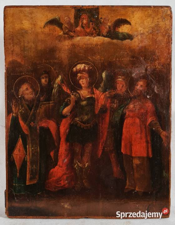 Ikona Archanioł Michał Święci I poł XIXw 0047