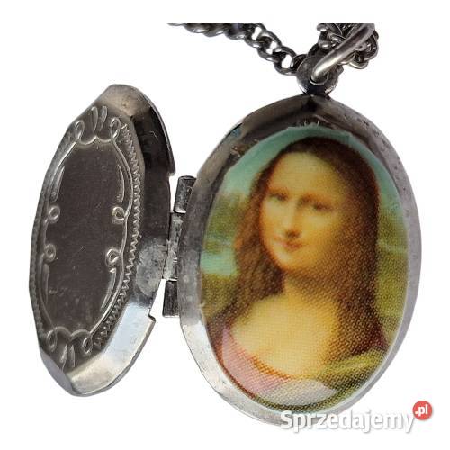 VINTAGE NASZYJNIK WISIOREK MEDALION SKRYTKA Częstochowa