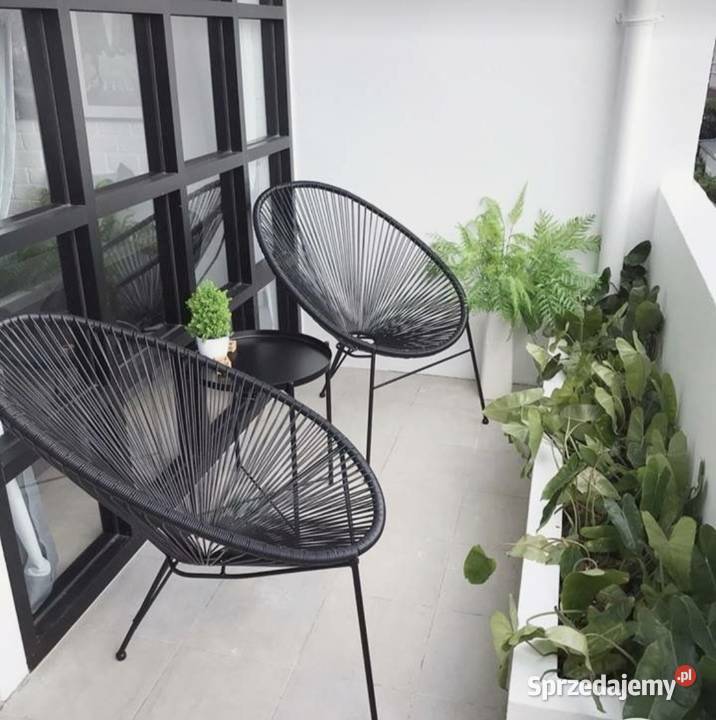 krzesło ogrodowe rattanowe czarne Warszawa sprzedam