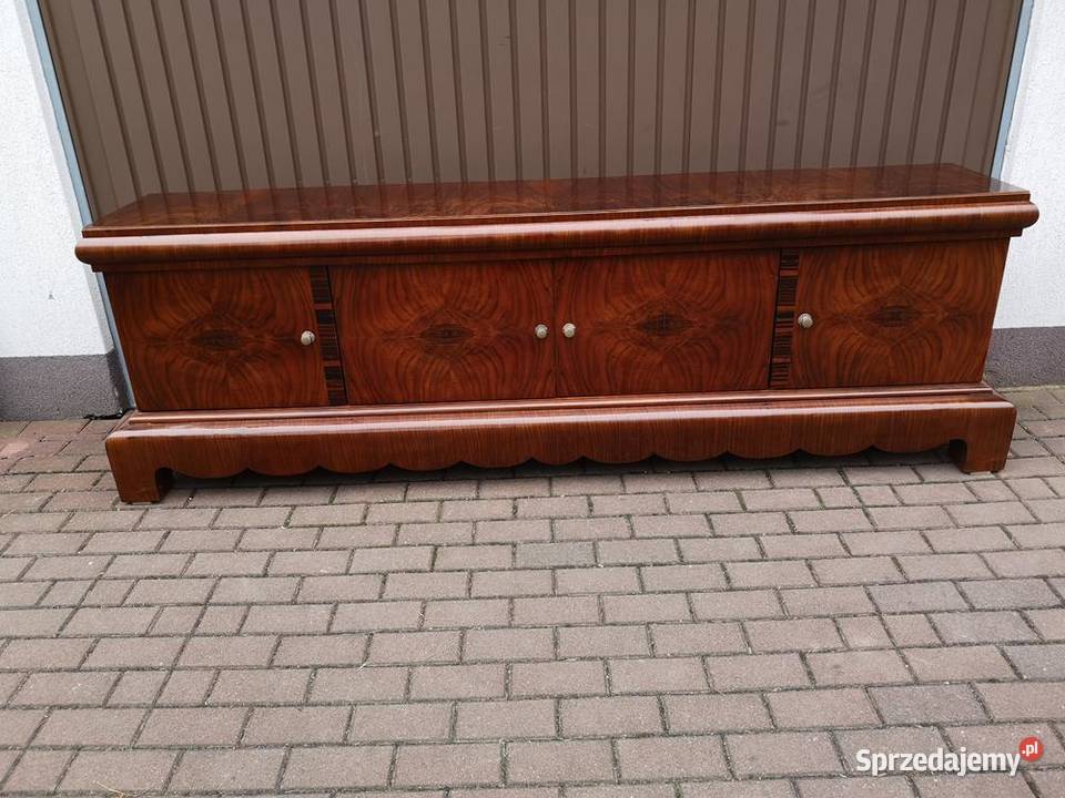 Komoda ARTDECO Orzech Unikatowa Niska RTV Stara Swarzędz