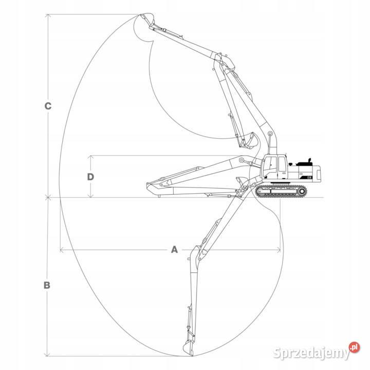 Ramię Long Reach 185 m do koparki 23 26 ton Rok produkcji 2026 sprzedam