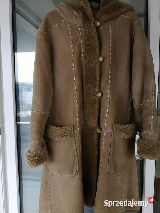 ALLEGRIA kożuch damski naturalny kaptur jasny Warszawa