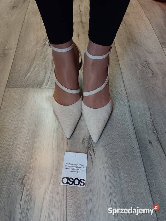 41 ASOS Beżowe czółenka Wieczorowez odkrytą małopolskie Kraków sprzedam