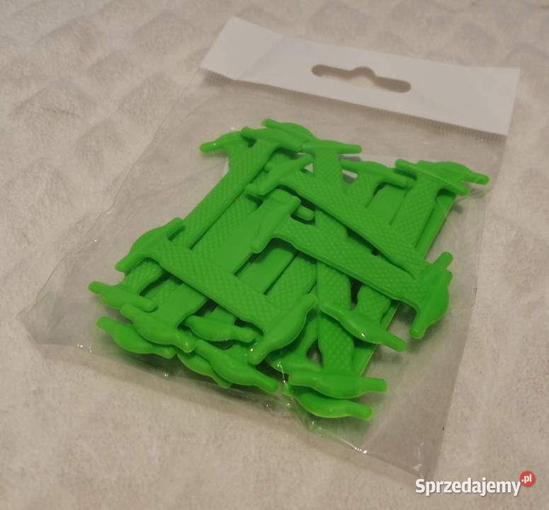 Sznurówki silikonowe bez wiązania zielone 16 Czeladź