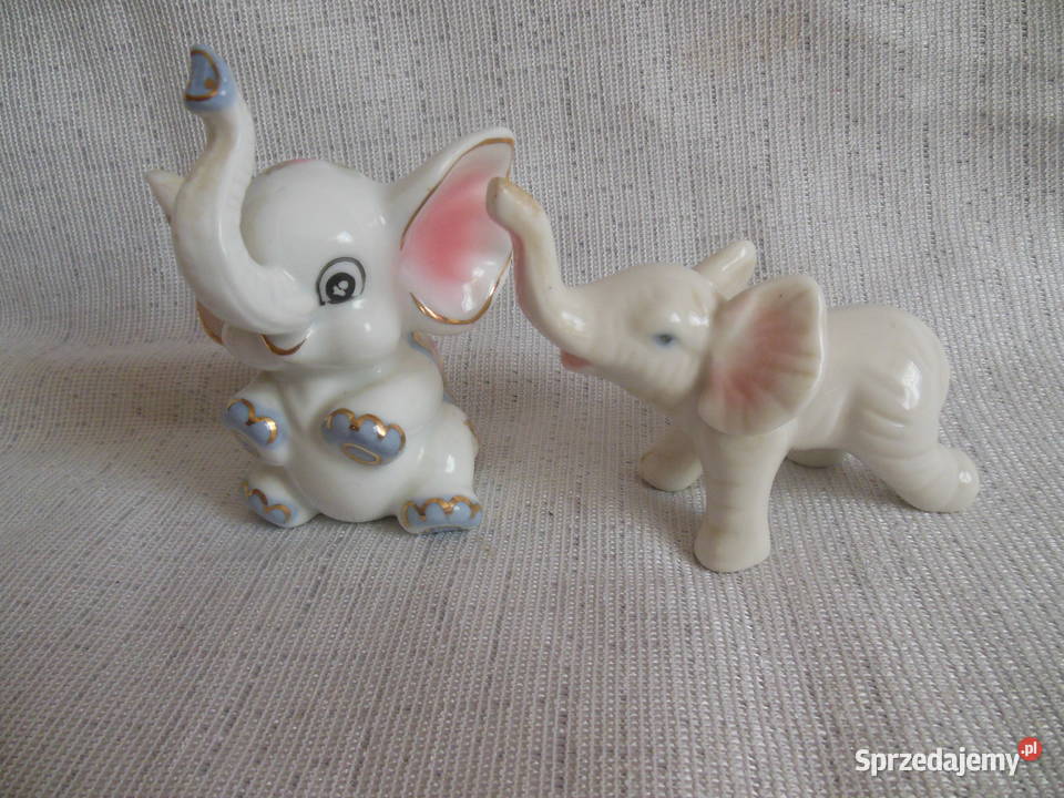 Figurki słoniki porcelanowe 2 Porcelana i szkło Kielce sprzedam