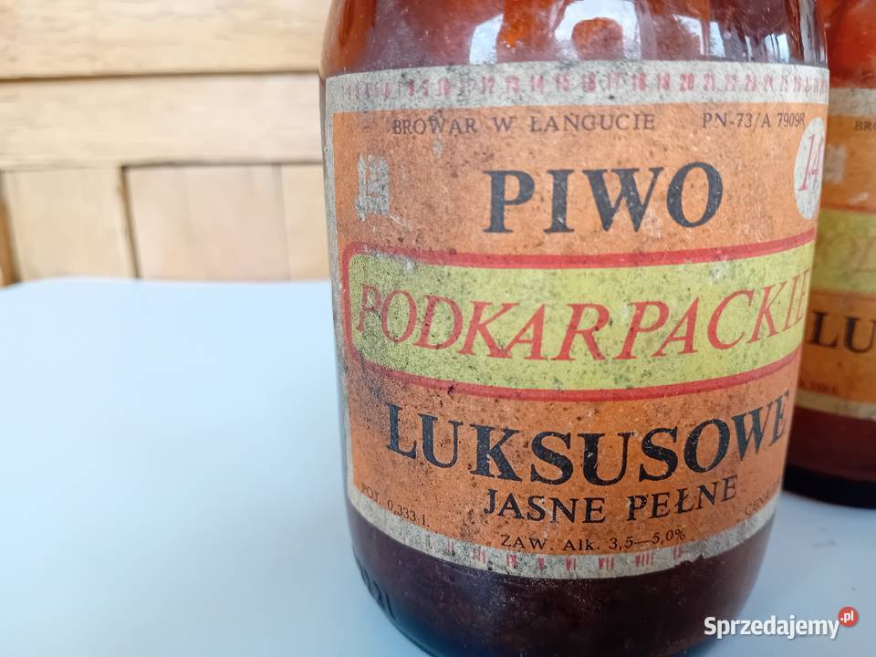 Butelki piwie Piwo Podkarpackie Luksusowe PRL Porcelana i szkło Dębica sprzedam