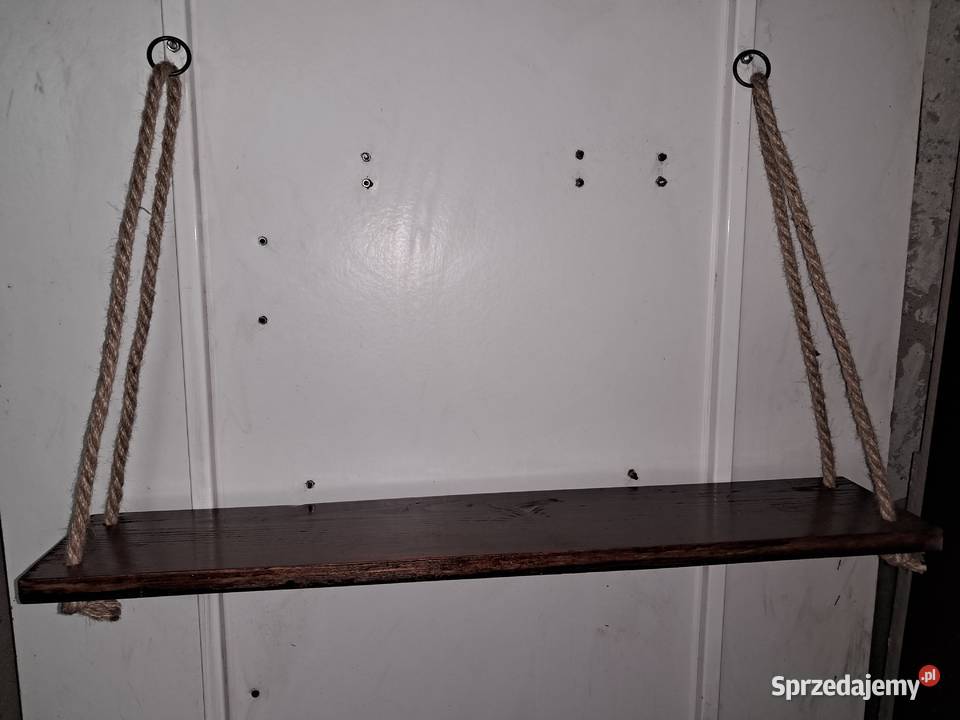 Półka wisząca na sznurkach brązowy Siedlce