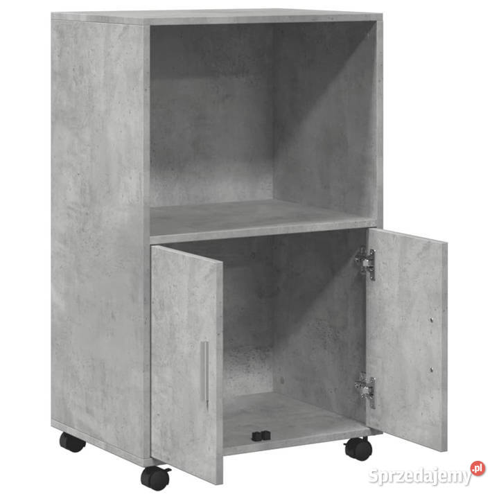 Szafka na kółkach szarość betonu 55x40x91