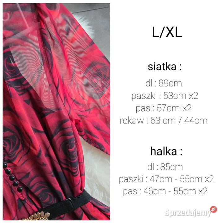 Sukienka z siatki print Róże Wodzisław Śląski sprzedam
