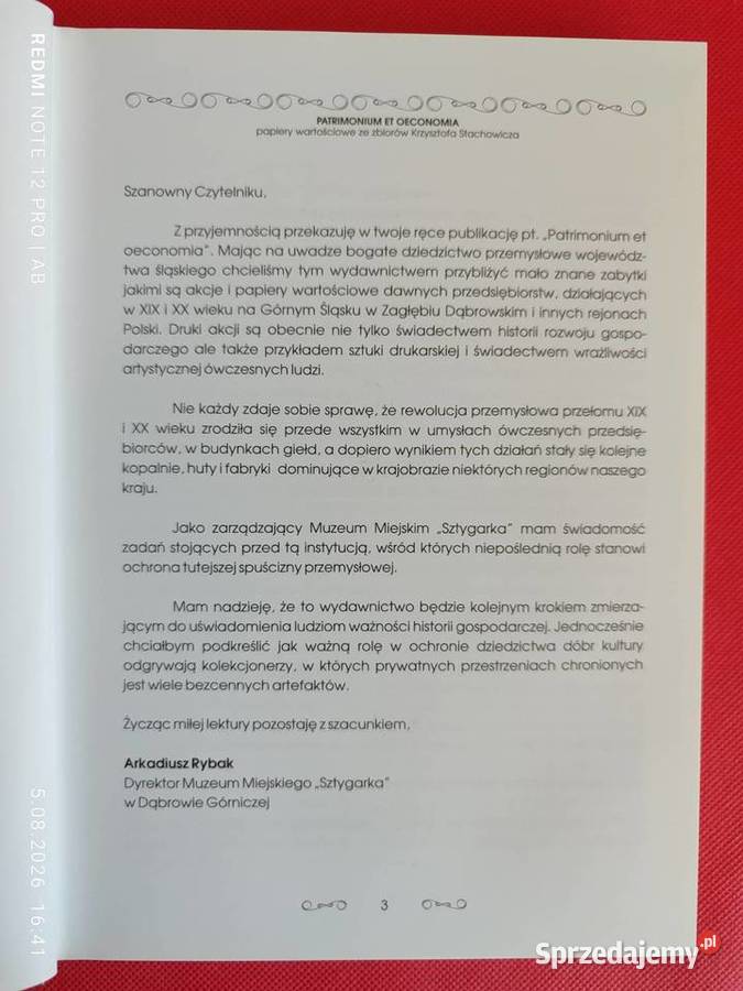 Patrimonium et oeconomia Papiery wartościowe Katowice