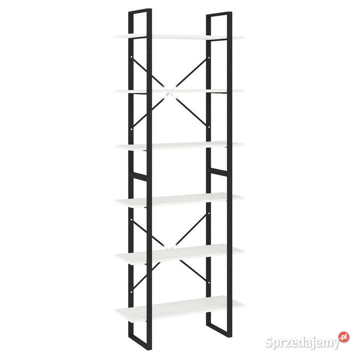 Wysoki regał biały 80x30x210 lite drewno sosnowe Warszawa