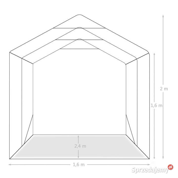 Namiot garażowy z PVC 16 x 24 m zielony Pozostałe Warszawa