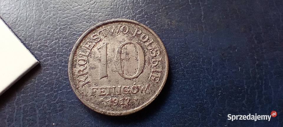 Stare monety 10 fenigów 1917 Polska Lesko