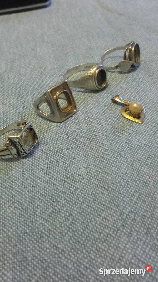 Warmet srebro stare sygnet pierścionki wisiorek Nowy Sącz