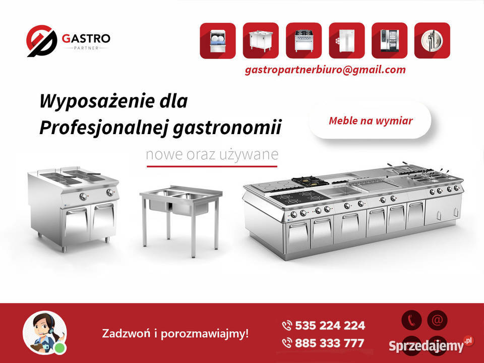 Kuchnia gazowa 6 palnikowa z szafką moc 365 kW