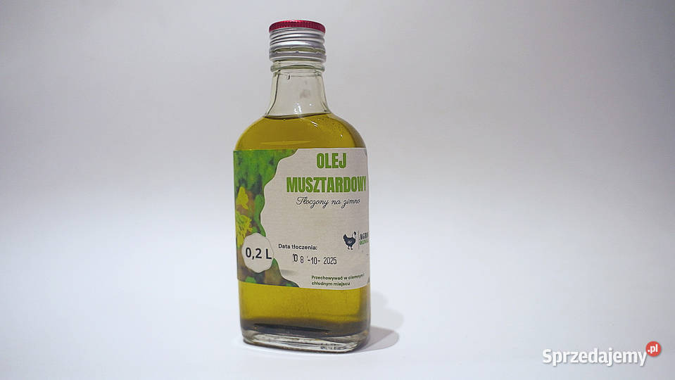 Olej musztardowy 200 ml świeżo tłoczony z