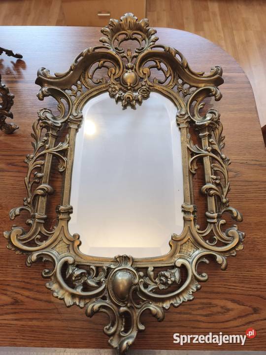 Zestaw z mosiądzu lustro duże i małe ramka na świętokrzyskie Kielce