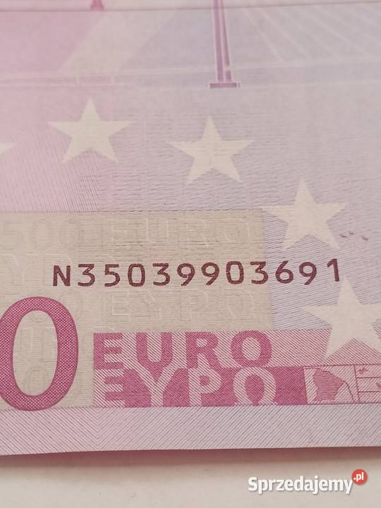 Banknot 500 Euro UNC Siedlce sprzedam