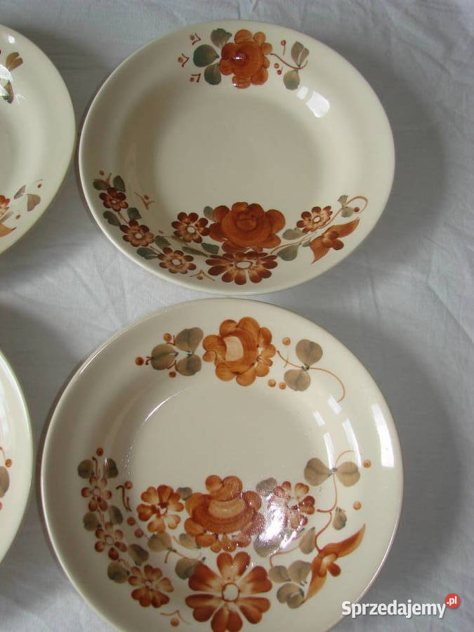 Włocławek fajansowy talerz obiadowy PRL pomorskie Pruszcz Gdański