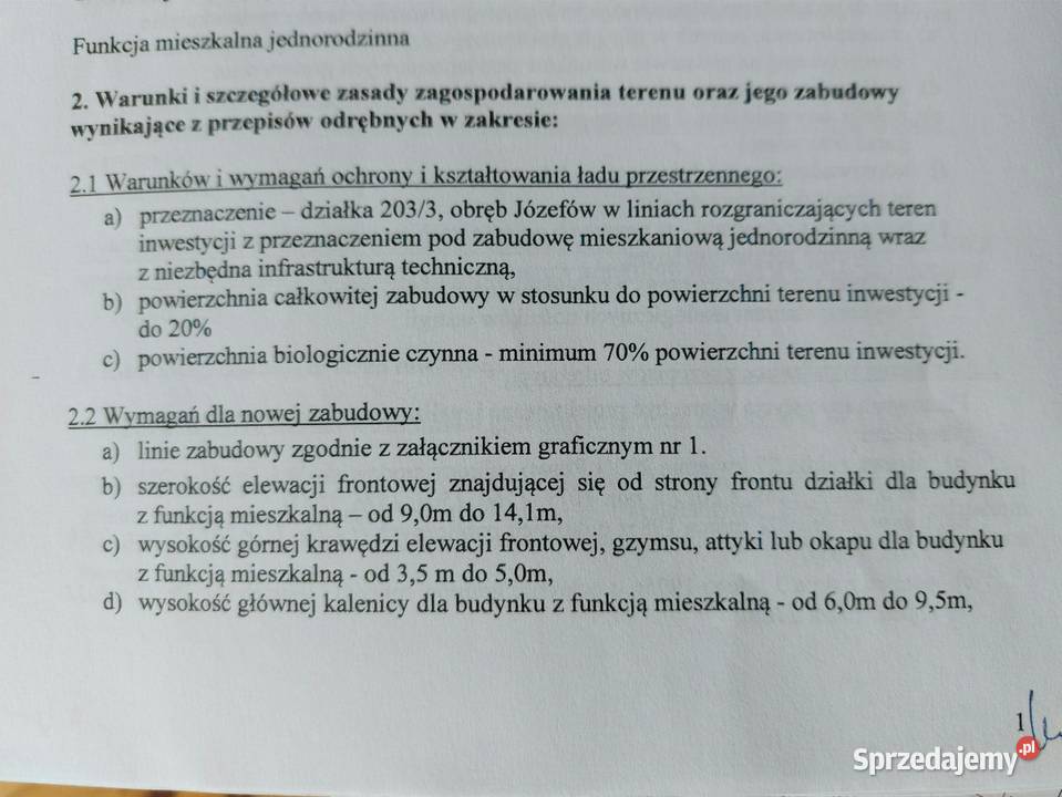 Działka budowlana z bezpośrednim dostępem do Sieradz