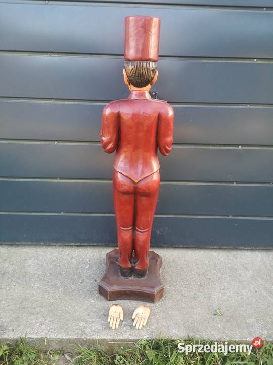 Drewniana statua figurka lokaja Aleksandrów Łódzki sprzedam