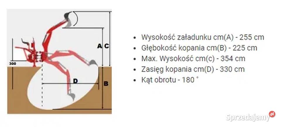 Koparka do Traktora Wzmacniana 225 z własną Kobiele Wielkie