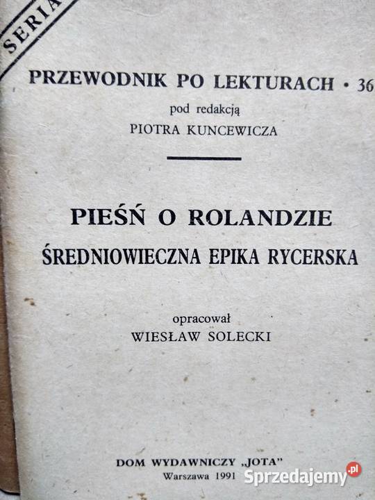 Pieśń o Rolandzie Greg lektury szkolne Antykwariat Warszawa sprzedam