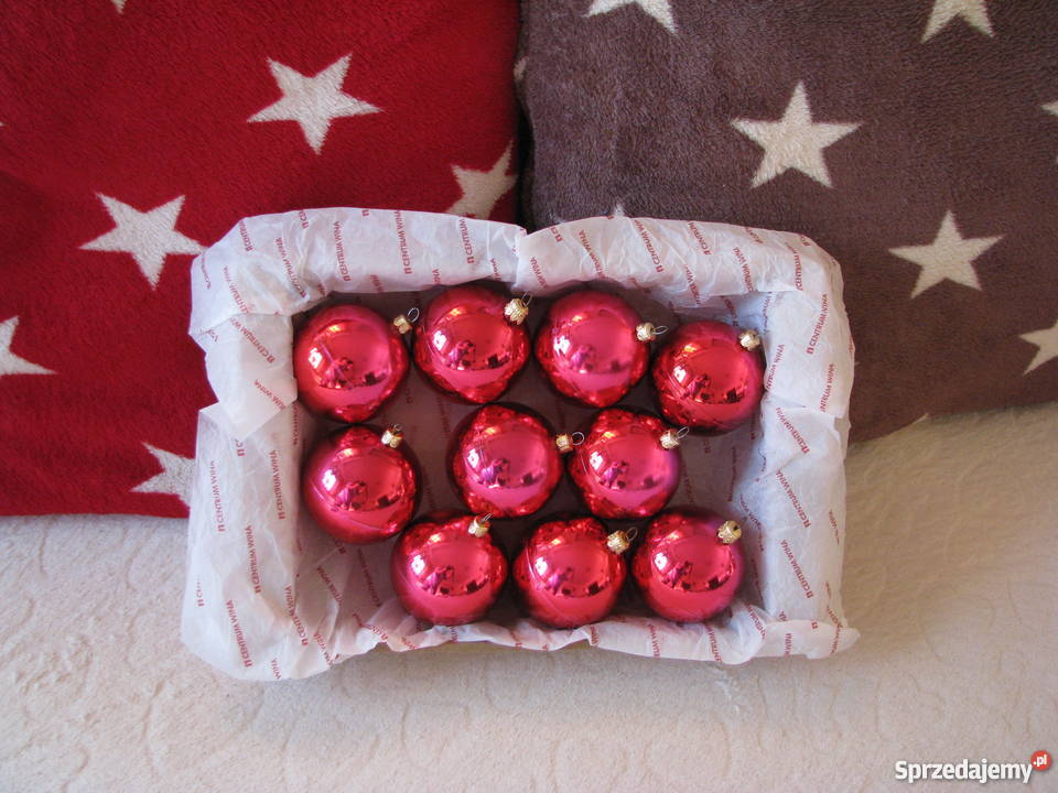 Czerwonomalinowe bombki choinkowe ozdoby na odcienie czerwieni opolskie Krapkowice