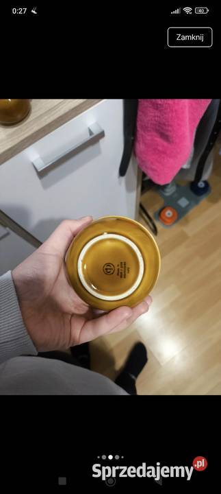 Zestaw naczyń z PRL stary zegar Łódź