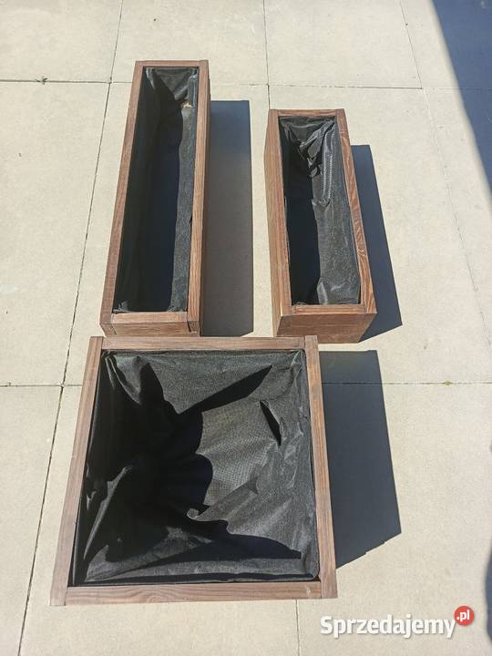 Donica drewniana EKO Ciemny Dąb różne rozmiary