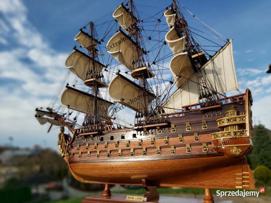 Drewniana Replika statku ROYAL LOUIS 95 Rarytas Szczecin