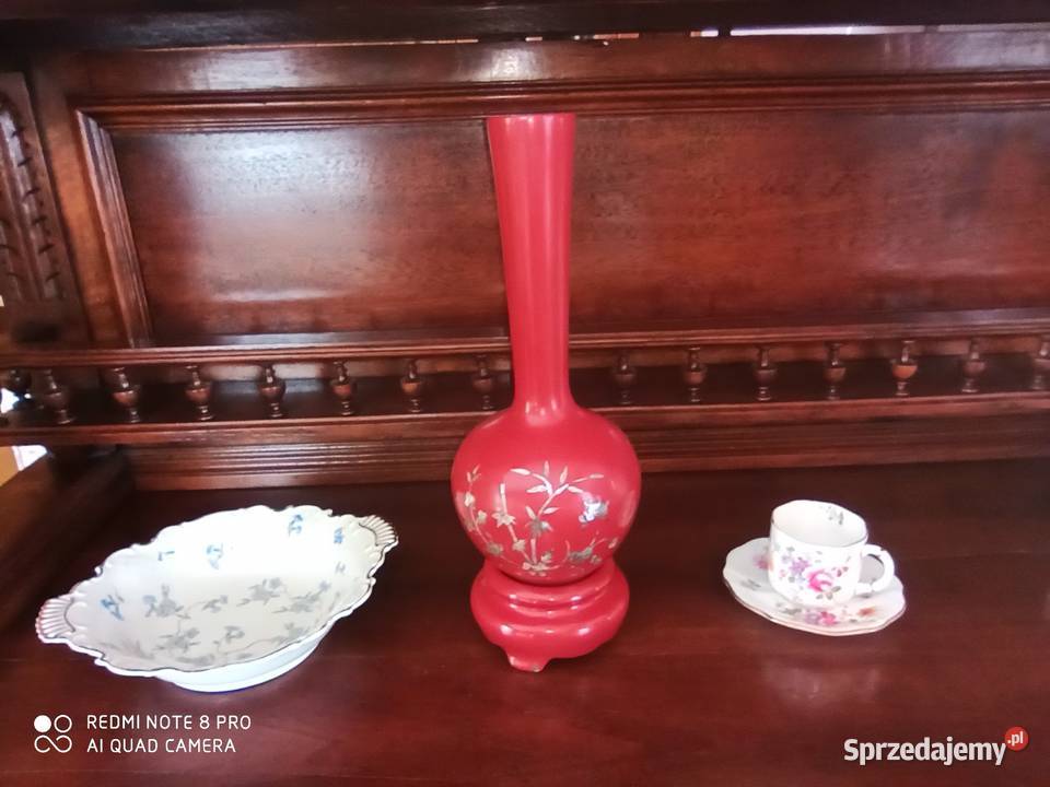 Wazon z laki z masą perłową na podstawce Pozostałe Gdańsk