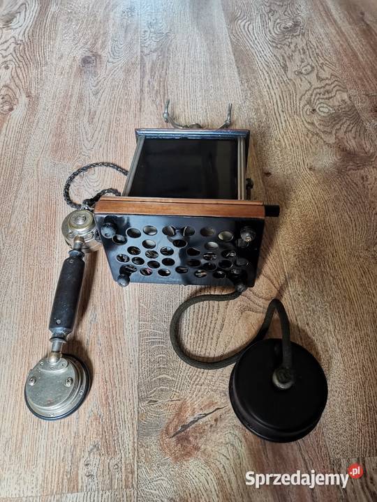 Stary telefon na korbke z lat 30 tych Art Deco Kraków