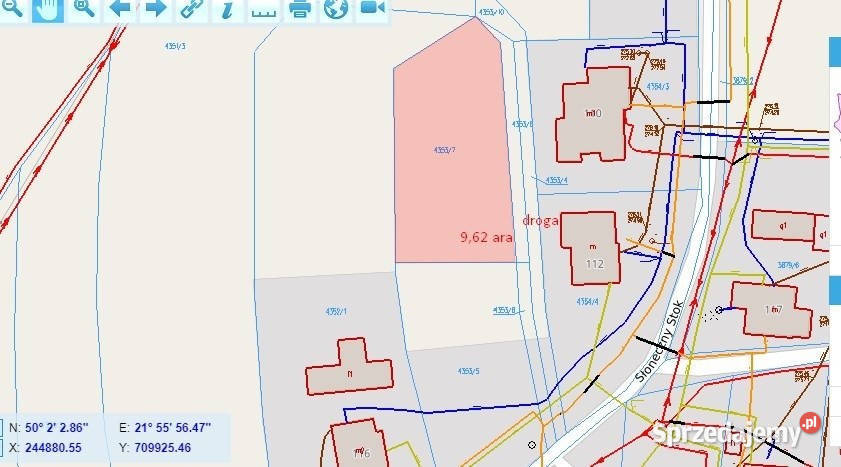 Rzeszów Słoneczny Stok działka 962 ar Sprzedam podkarpackie